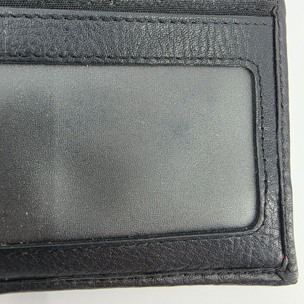 Fossil Maddox Black Pebbled Leather Trifold Wallet Keyhole Lock Hardware Vintage - Picture 7 of 8